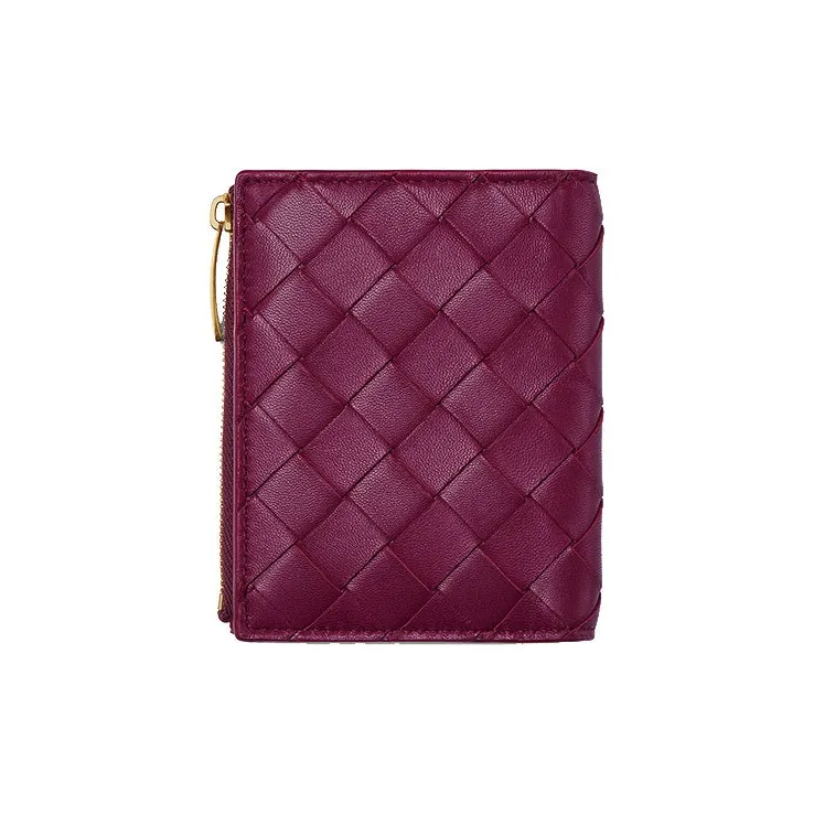 Bottega Veneta Leather Wallet Women's Fuchsia