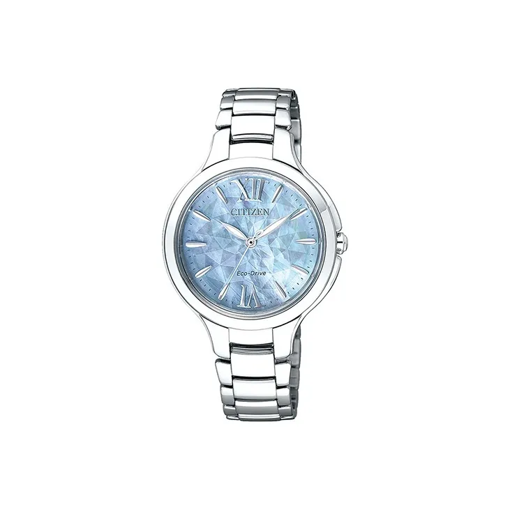 CITIZEN Светильник Кварцевый механизм Женские Ecology Drive Collection Часы 33 мм Синий