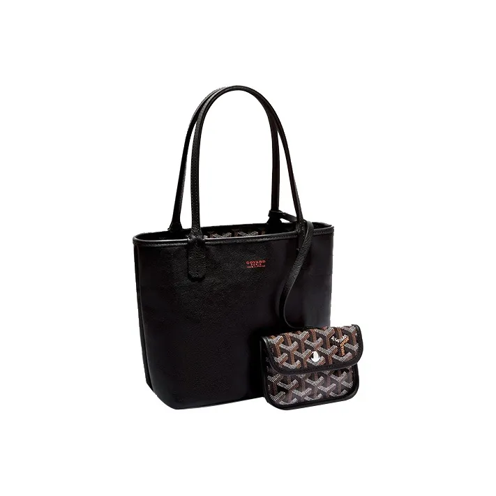 GOYARD Anjou Calfskin Tote Bag, Shopping Bag, Handbag Mini Women's Black