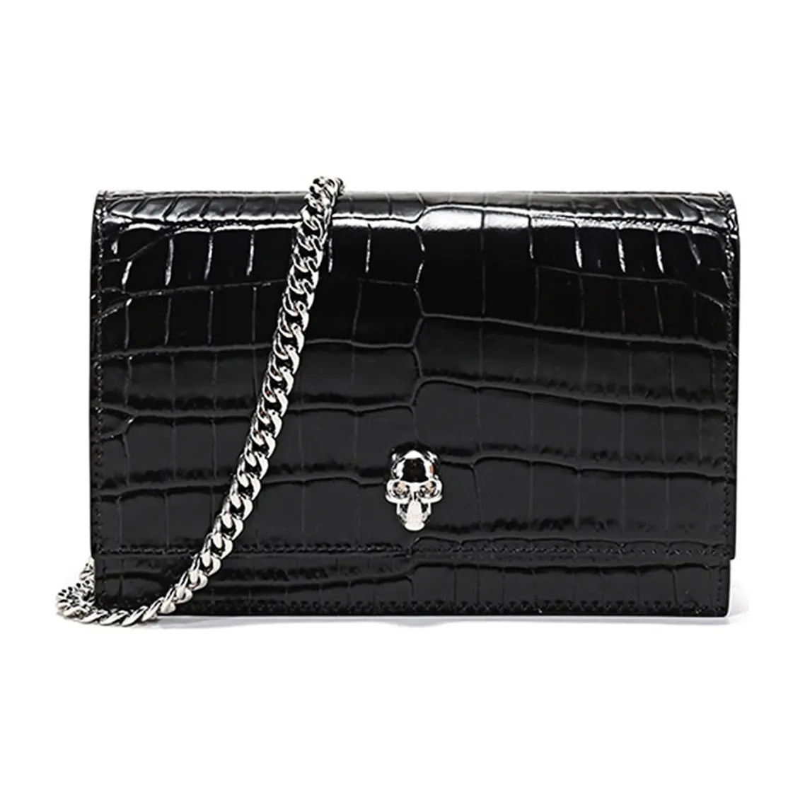 Alexander McQueen Skull Embossed Crossbody Bag