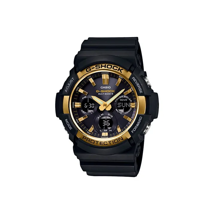 CASIO G SHOCK Кварцевый механизм Смольный ремешок Часы Мужские Черный циферблат