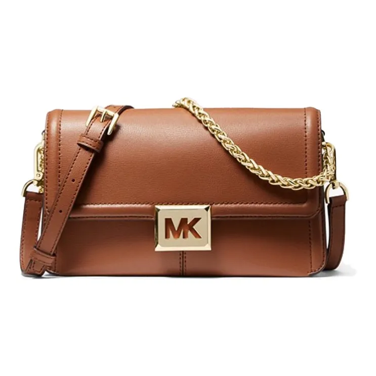 MICHAEL KORS Sonia Leather Shoulder Bag, Crossbody Bag Medium Size Women's Brown