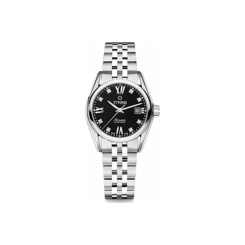TITONI Автоматический Механический Movement Женские Часы Airmaster Series 27 мм Черные