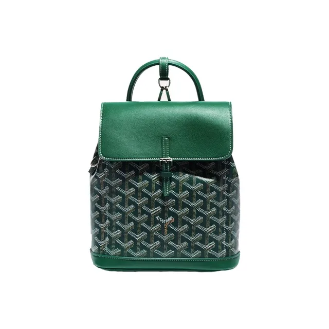 GOYARD Alpin Canvas With Leather One Shoulder Backpack Mini Women's Green