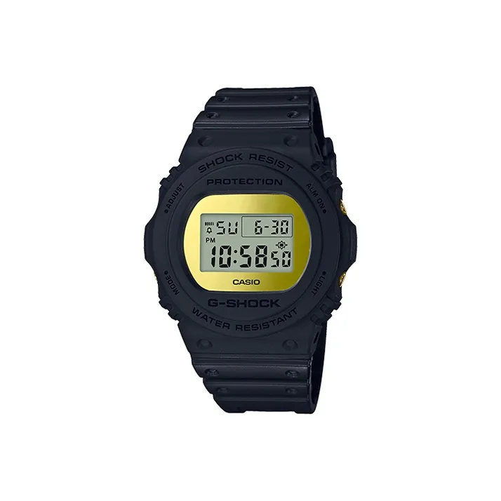 CASIO G-SHOCK5700 Коллекция Classic Collection Кварцевый механизм Часы Мужские Золотистый циферблат DW 5700BBMB 1