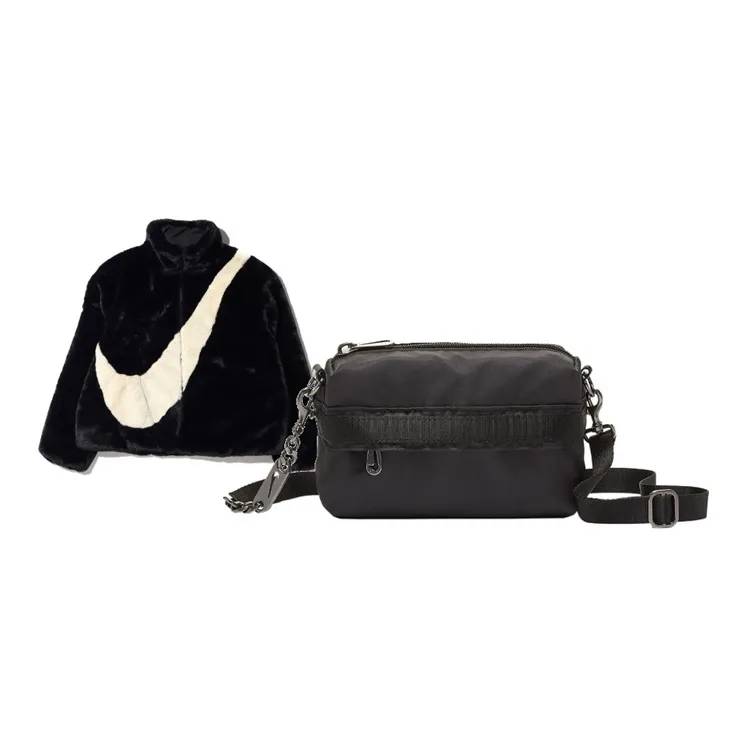 Nike Sherpa Shoulder Bag Crossbody Bag Combo Set Gift Box Set Regular Unisex Black