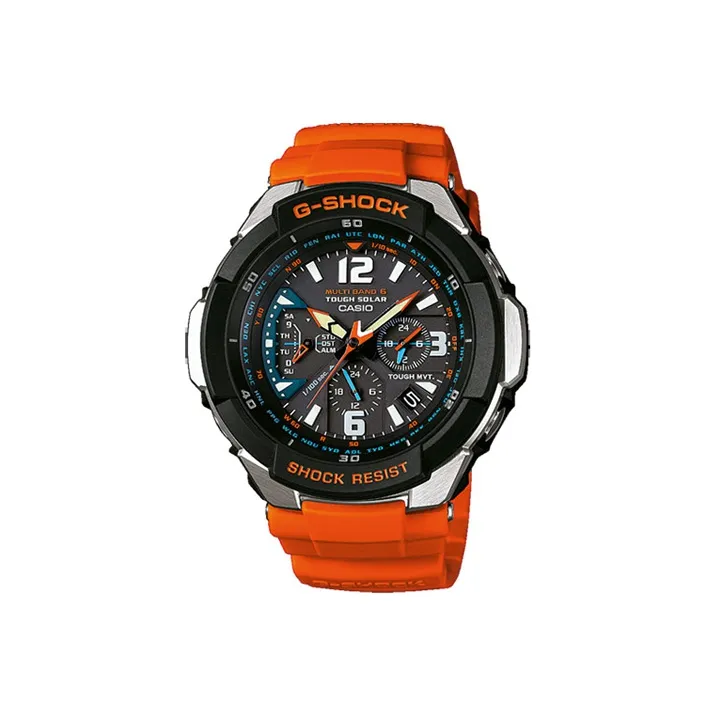 CASIO G SHOCK Collection Кварцевый механизм Смола Ремешок Часы Мужские Черный Циферблат GW 3000M 4AER
