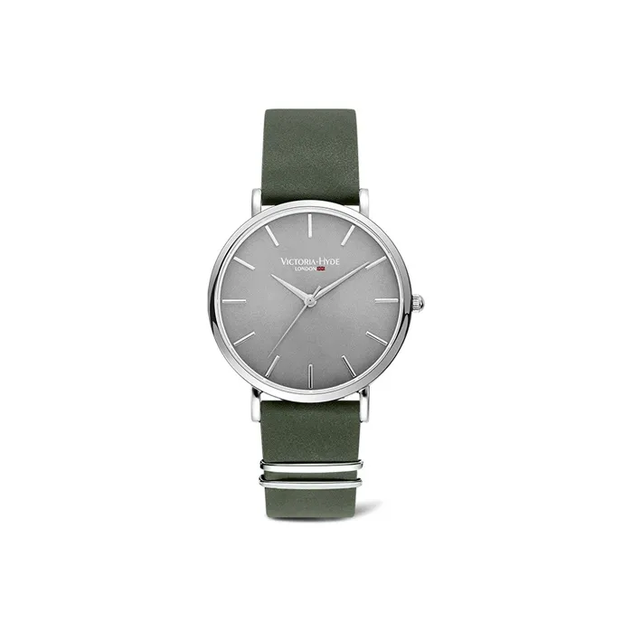 VICTORIA·HYDE Кварцевый механизм Мужские часы Серебряные