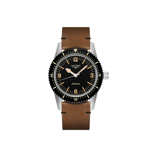 LONGINES Автоматический Механический Движение Мужские Классические Винтажные Часы 42 мм Черные