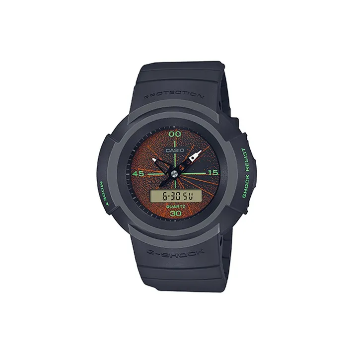 CASIO Кварцевый механизм Мужские часы серии Liquid Crystal/Analog Dual Display 55,2мм*47,7мм Черные