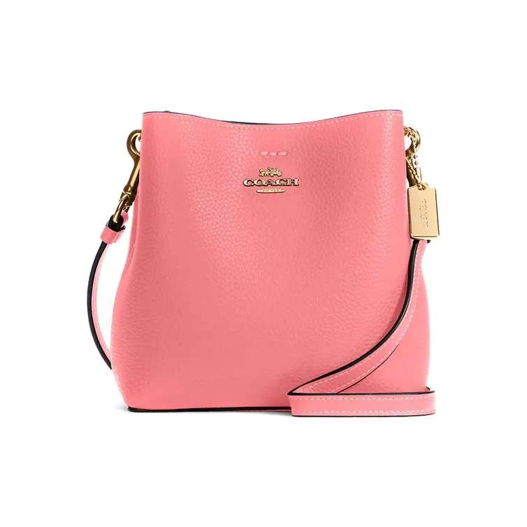 COACH Town Кожа Сумка, Сумка через плечо, Сумка через плечо Маленькая Женская Розовая