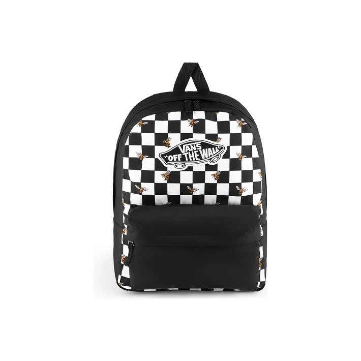 Vans Полиэстер Рюкзак Стандартный Унисекс Черный Белый Шахматная клетка