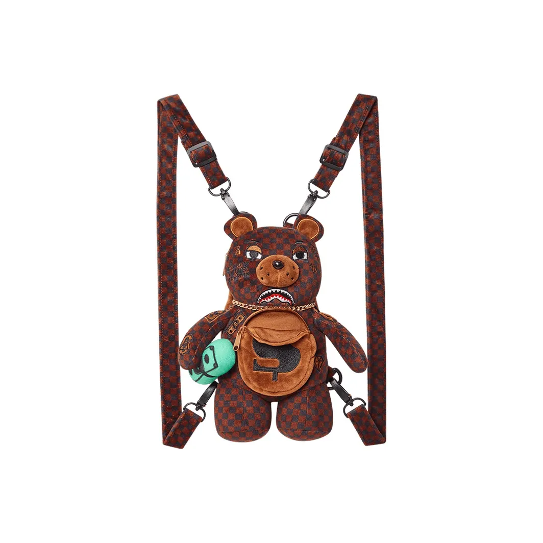 SPRAYGROUND Рюкзак из искусственной кожи в форме куклы мини унисекс коричневый