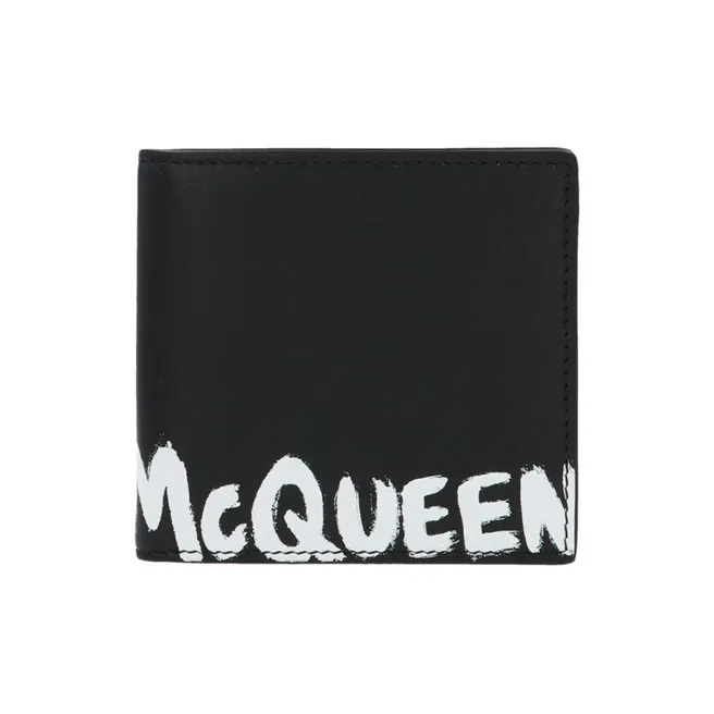 Alexander McQueen Graffiti Logo Bifold Wallet