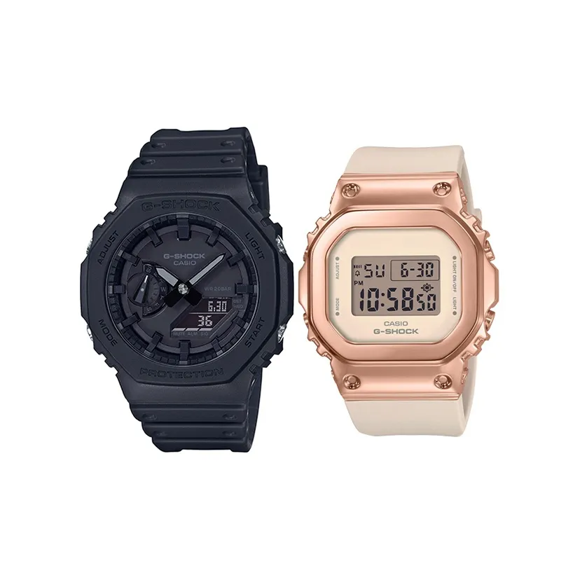 CASIO G SHOCK Collection Кварцевый механизм Часы Унисекс Черный циферблат GA 2100 1A1+GM S5600PG 4ER