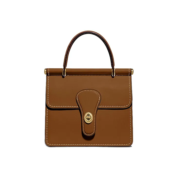 COACH Willis Кожа Сумка Сумка через плечо Сумка через плечо Маленькая Женская Коричневая