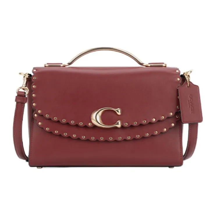 COACH Celia Коровья кожа Сумка Сумка через плечо Сумка через плечо Средний Женская Вишнево-красный