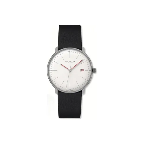 JUNGHANS Автоматический Механический Movement Мужские часы из коллекции Max Bill, 38 мм * 38 мм * 9,7 мм, белые