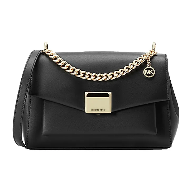 MICHAEL KORS Lita Коровья кожа Сумка через плечо Средняя Женская Черная