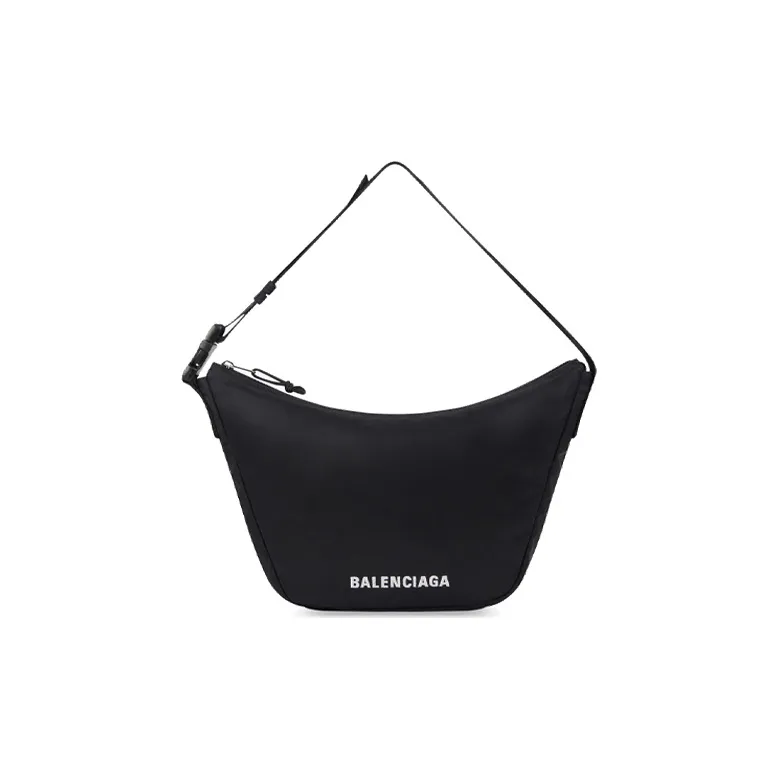 Balenciaga Recycled Nylon Shoulder Bag, Crossbody Bag Regular Women's Black