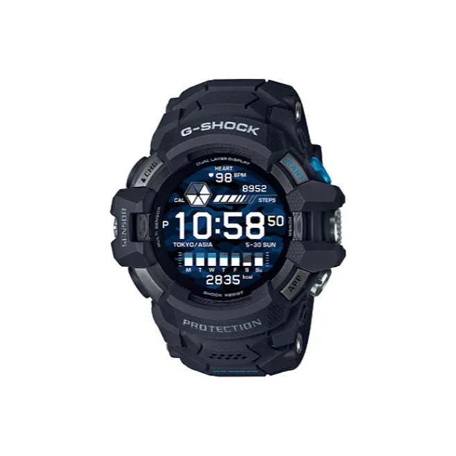 CASIO г Shock г Squad Коллекция Кварцевый механизм Смола Ремень Часы Мужские Синий циферблат