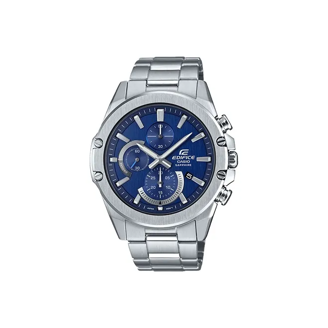 CASIO EDIFICE Кварцевый механизм нержавеющая сталь ремешок мужские часы синий циферблат