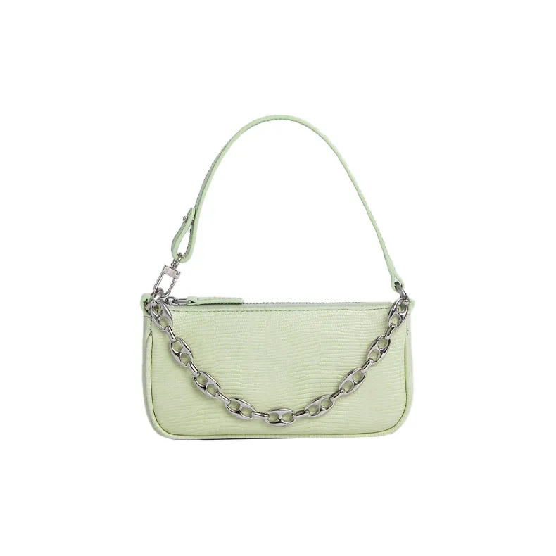 By Far Mini Rachel Cow Leather Portable Crossbody Bag, Shoulder Bag Women's Green