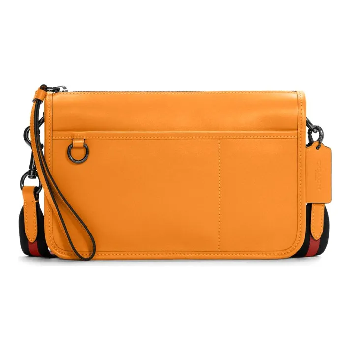 COACH Heritage Sheepskin Сумка через плечо Medium Unisex Cream Candy Orange