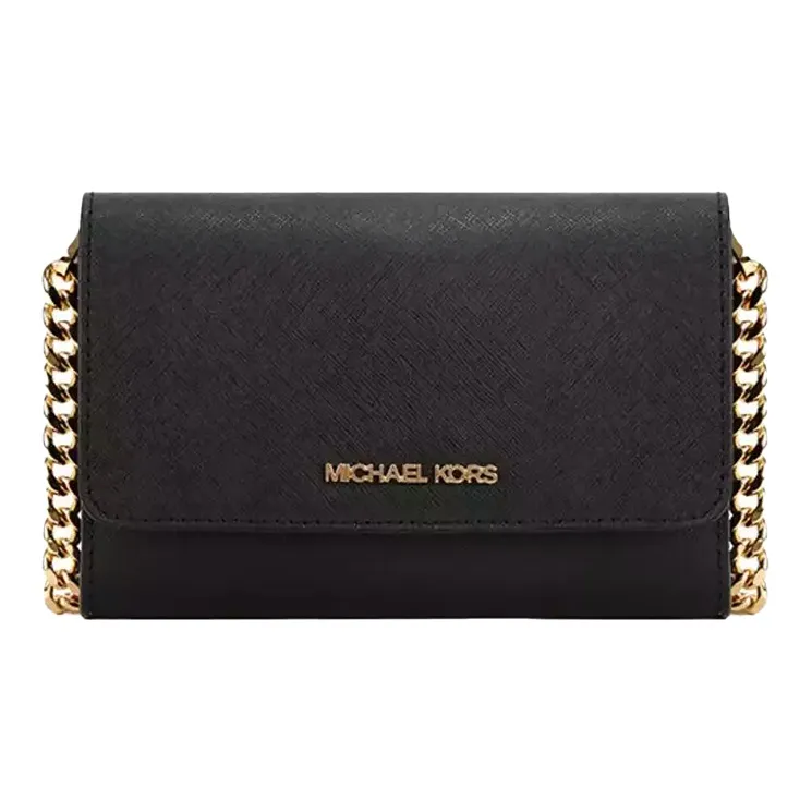 MICHAEL KORS Leather Envelope Bag, Crossbody Bag Regular Women's Black