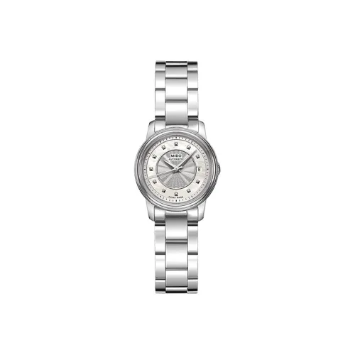 MIDO Автоматический Механический Movement Женские Baroncelli Часы 25 мм Серебряные