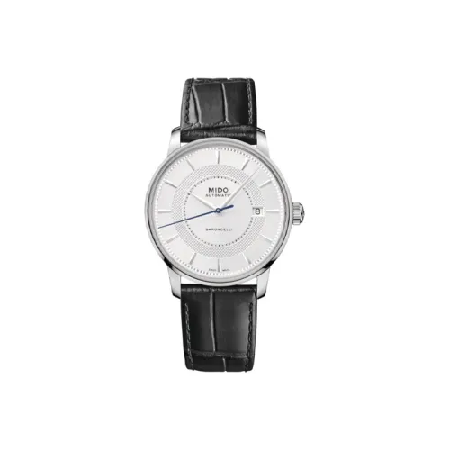 MIDO Автоматический Механический Movement Мужские Baroncelli Часы 39 мм Серебряные