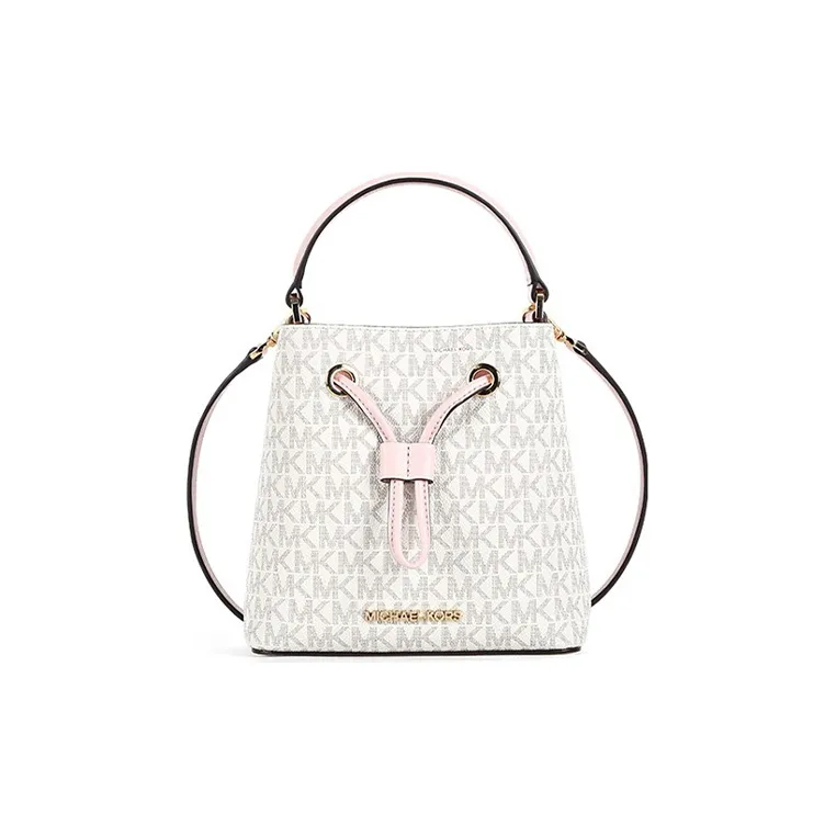 MICHAEL KORS Suri PVC Bucket Bag, Shoulder Bag, Crossbody Bag Trumpets Women's Vanilla White