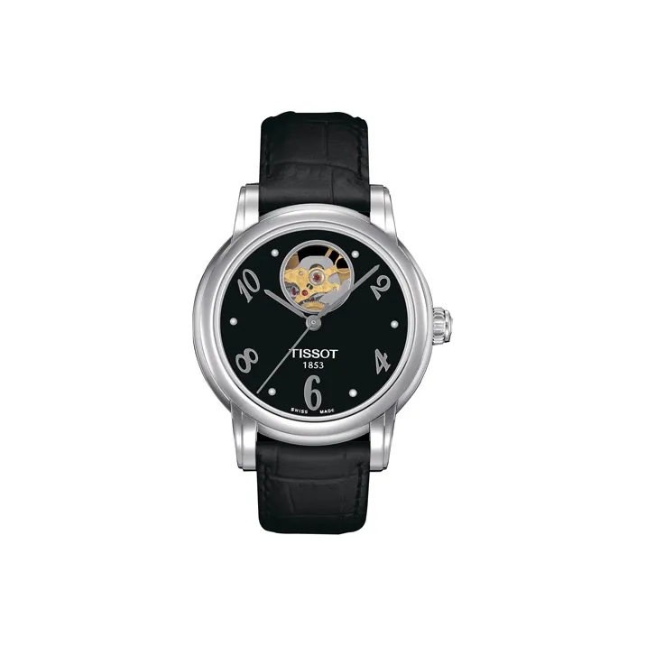 TISSOT Автоматический Механический Механизм Женские Часы 35 мм Черный Циферблат Корпус из Нержавеющей Стали