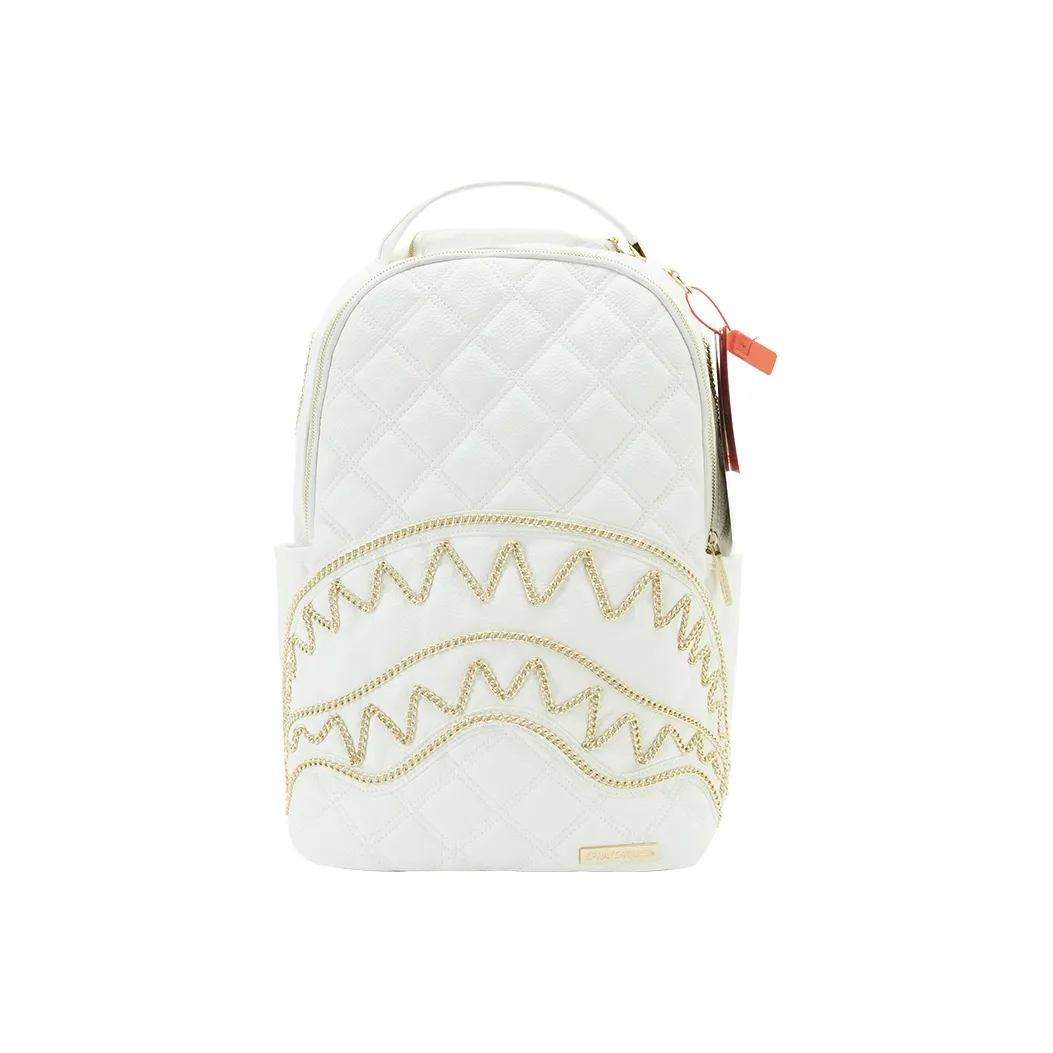 SPRAYGROUND PU archive backpack Large Size Women's White