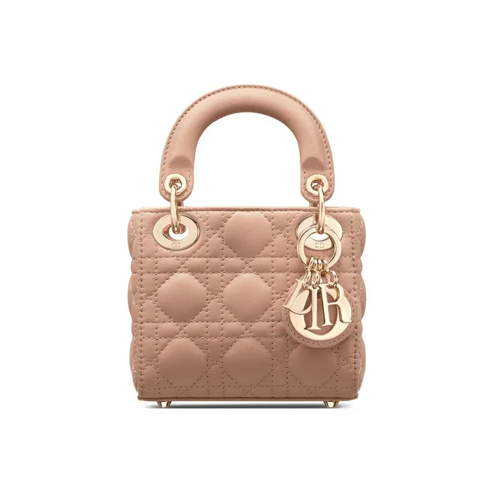 DIOR Lady Dior Sheepskin Lady Dior Bag, Shoulder Bag, Crossbody Bag, Handbag Extra Mini Women's Cinnamon Powders