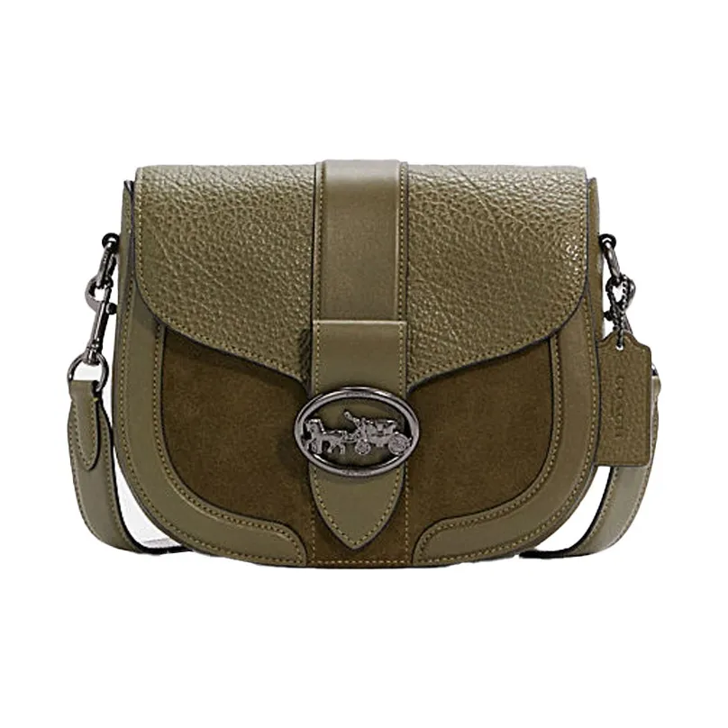 COACH Georgie Leather into Bag, Bacchus Bag, Shoulder Bag, Crossbody Bag Women's Olive Green
