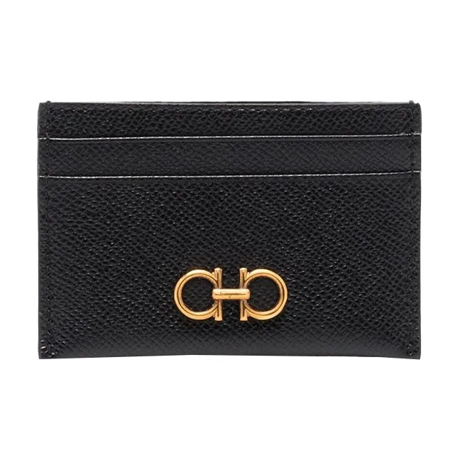 FERRAGAMO Кожа Держатель для карт Держатель для карт Женский Черный