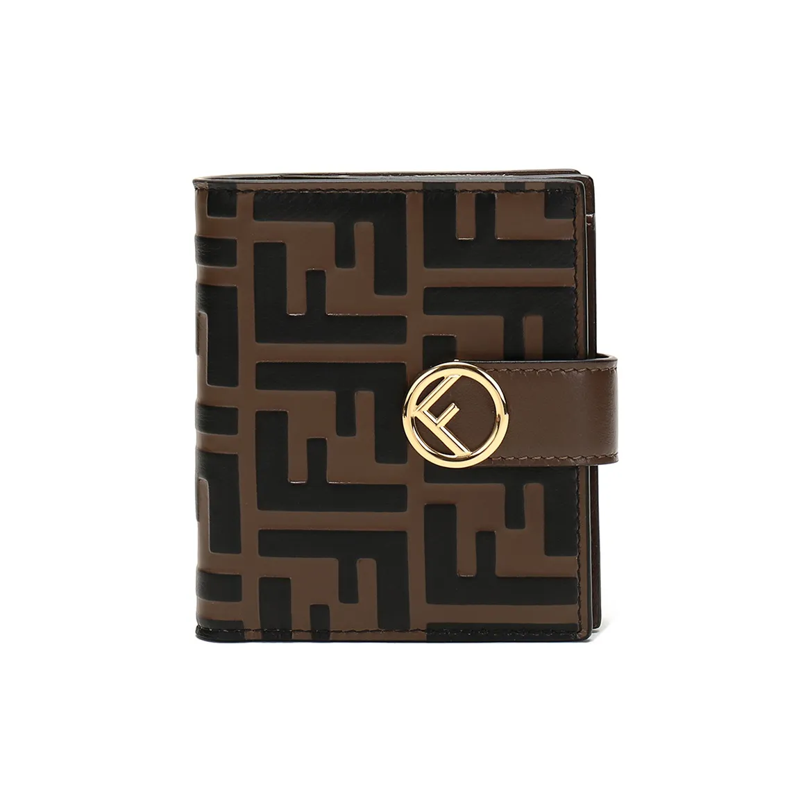 FENDI Calfskin Wallet Women's Brown