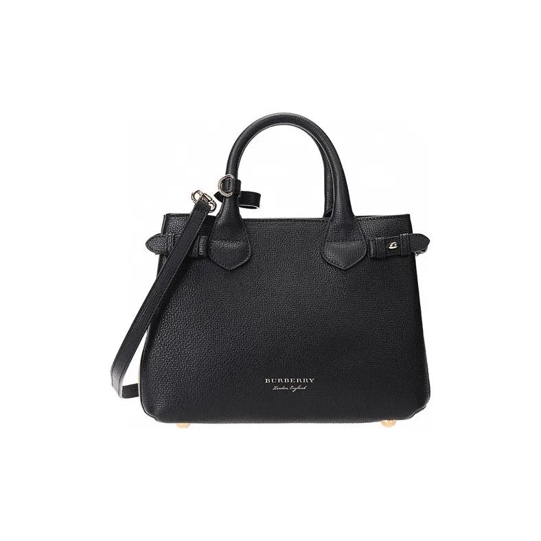 Burberry House Check Banner Small Tote Bag Black