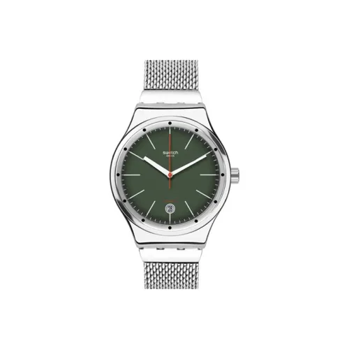 SWATCH Автоматический Механический Movement Мужские Металлическая серия Часы 42мм*50,6мм*13,8мм Зеленый