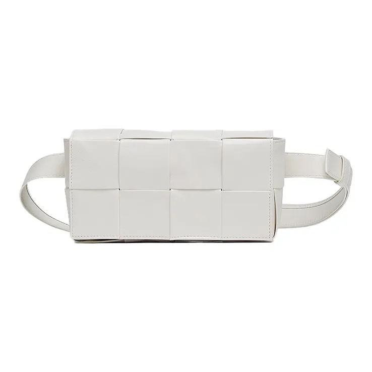 Bottega Veneta Cassette Belt Cow Leather Fanny Pack Mini Men's White