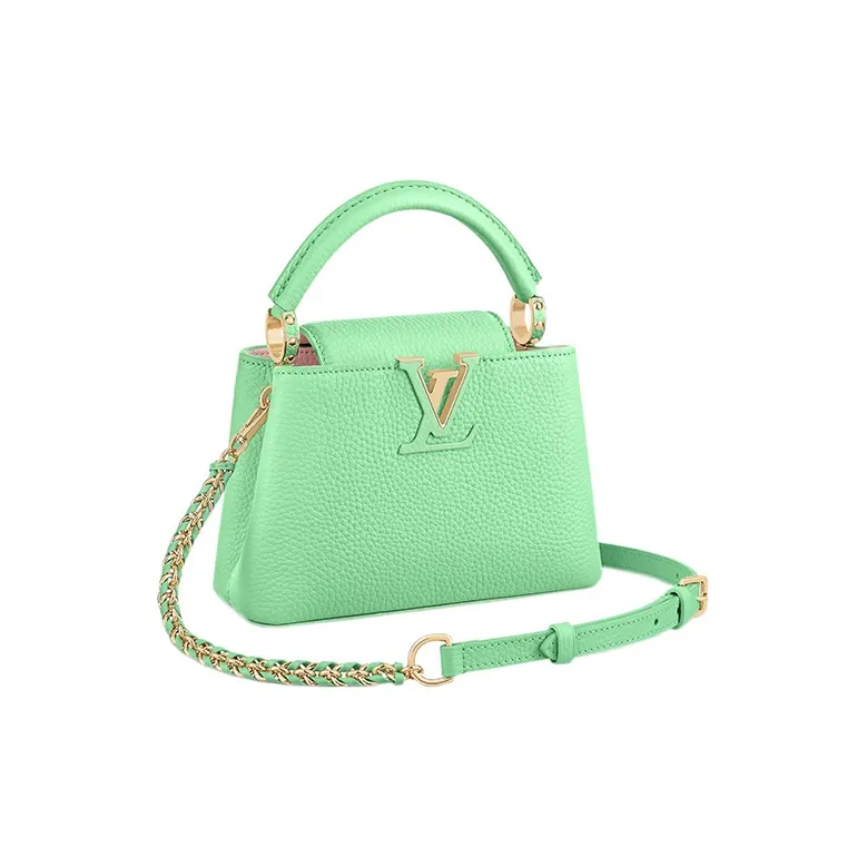 LOUIS VUITTON Capucines Taurillon Leather Shoulder Bag Crossbody Bag Handbags Mini Women's Apple Green