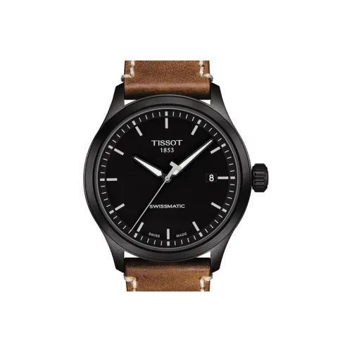 Tissot Автоматический Механический Movement Мужские Часы 43mm*12,33mm Черные