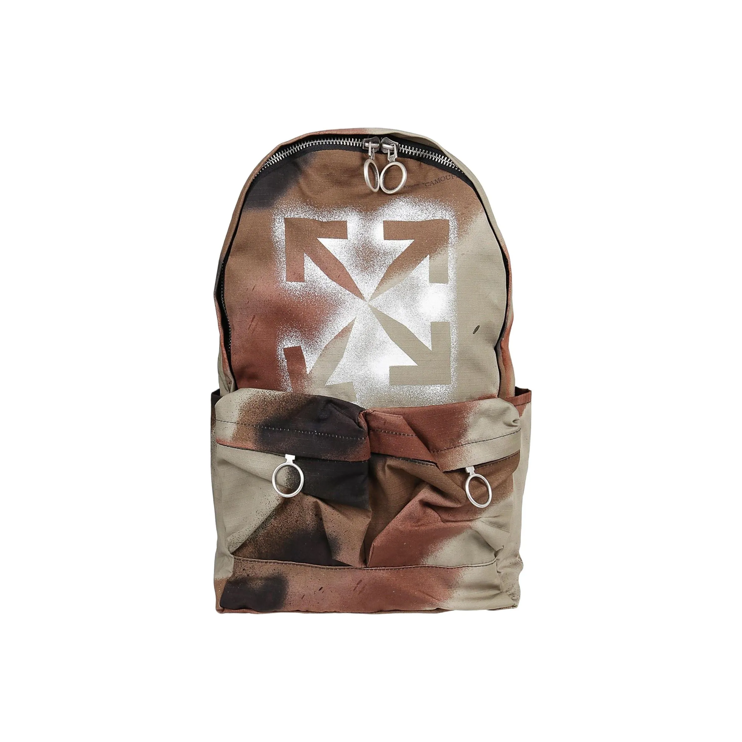OFF WHITE Cotton Handbag Backpack Regular Men's Brown