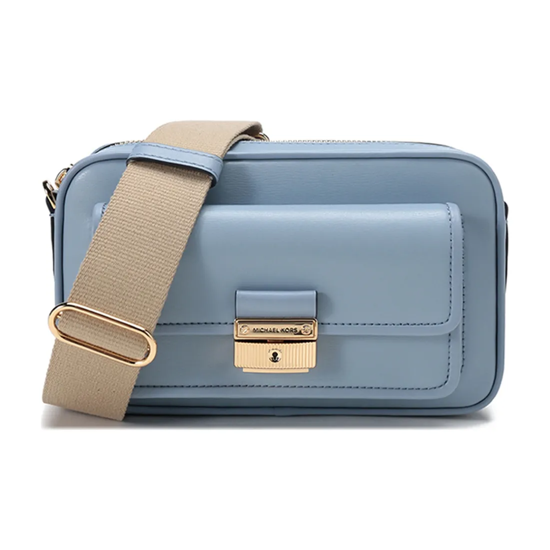 MICHAEL KORS Bradshaw Кожа Сумка через плечо Женская Светло-синяя