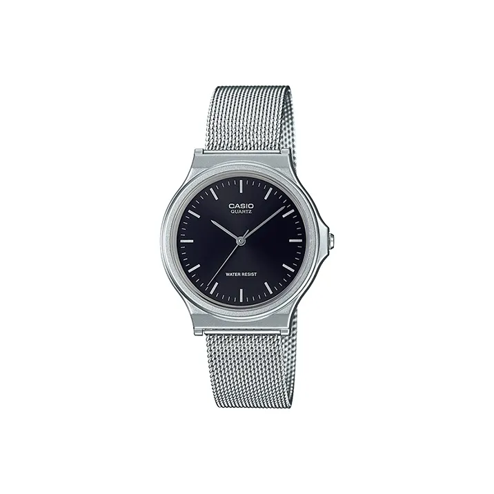 CASIO YOUTH Collection Круглый Шапка THREE Кварцевый механизм Нержавеющая сталь Ремешок Часы Мужские Черный циферблат