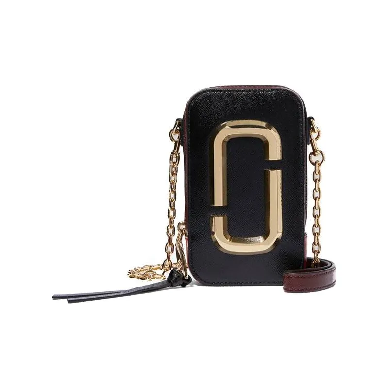 MARC JACOBS Leather Camera Bag, Crossbody Bag Regular Women's Black