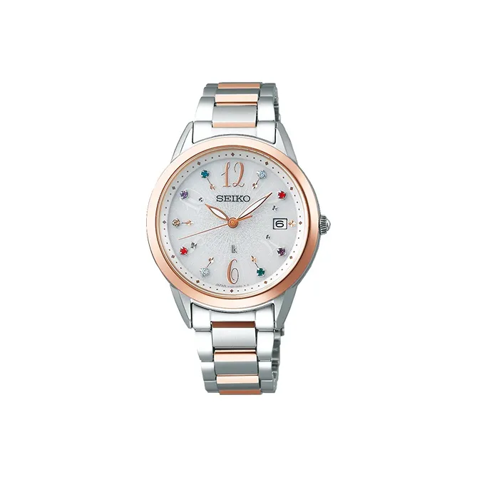 Seiko Lukia Collection Солнечный кварцевый механизм механизм ремешок из нержавеющей стали женские часы белый циферблат модель SUT400J1