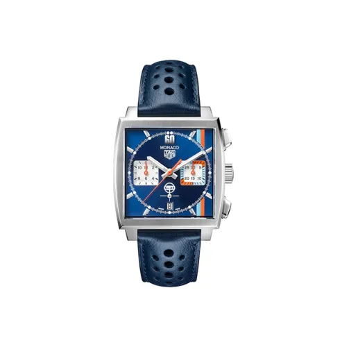 TAG HEUER Автоматический Механический Movement Мужские Часы Monaco Collection 39 мм Синие