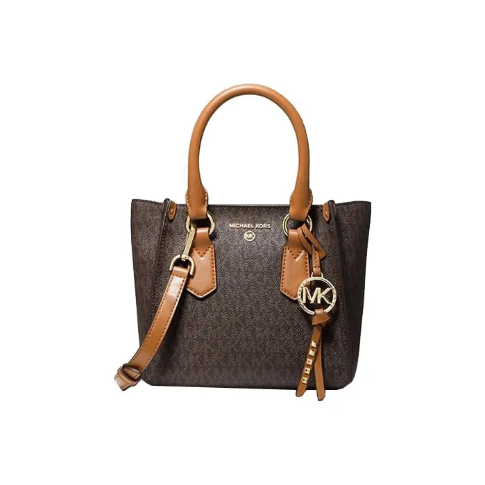 MICHAEL KORS Kris Polyester Shoulder Bag, Crossbody Bag, Handbag Trumpets Women's Acorn Brown